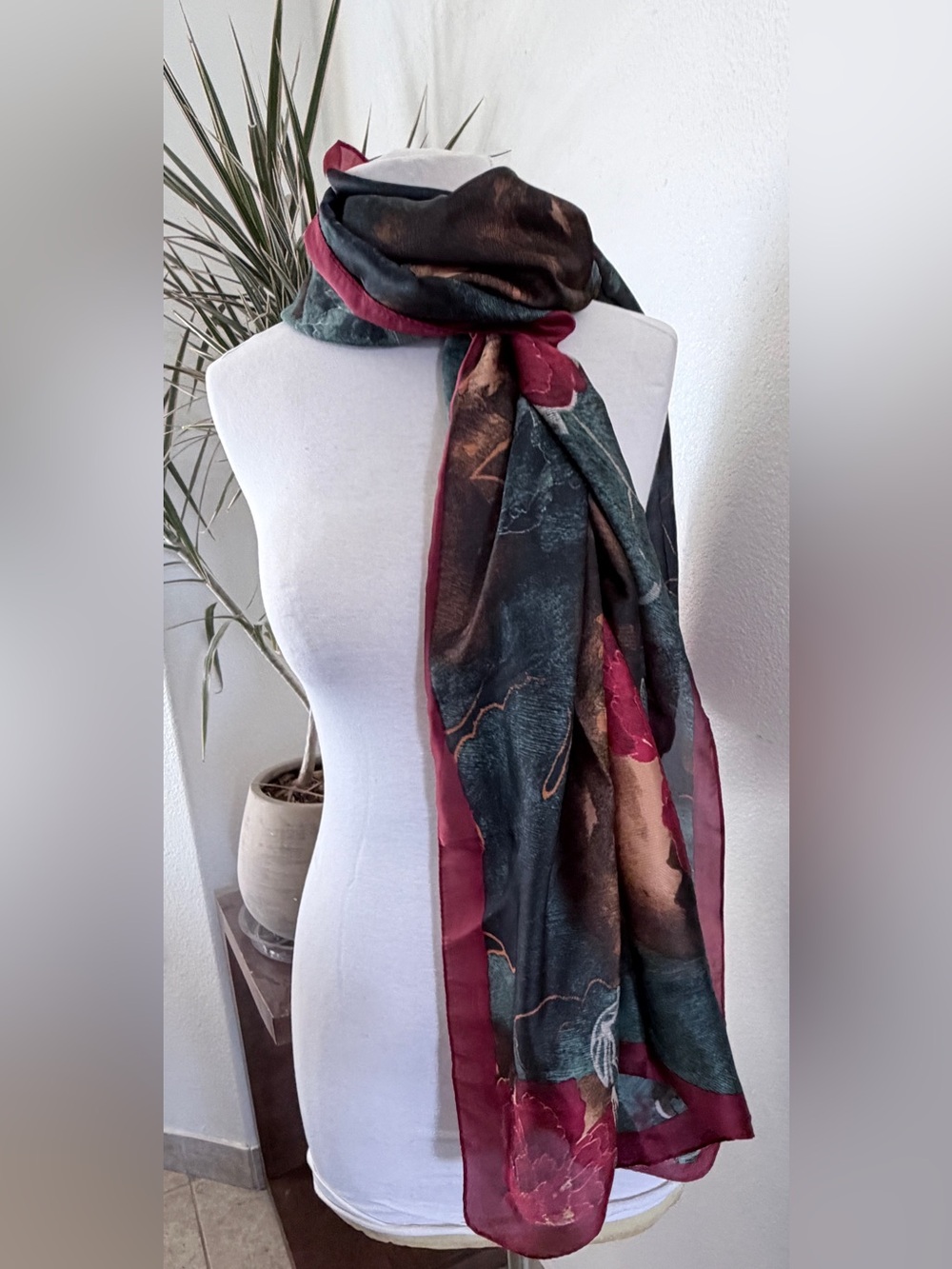 Scarf Silk Feel Versatile New size 32x72 inches